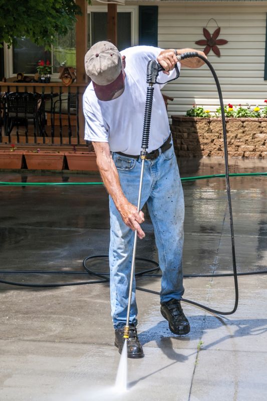 Technician Performing Powerwashing